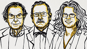 portraits of the scientists who were awarded the Nobel Prize in Physics