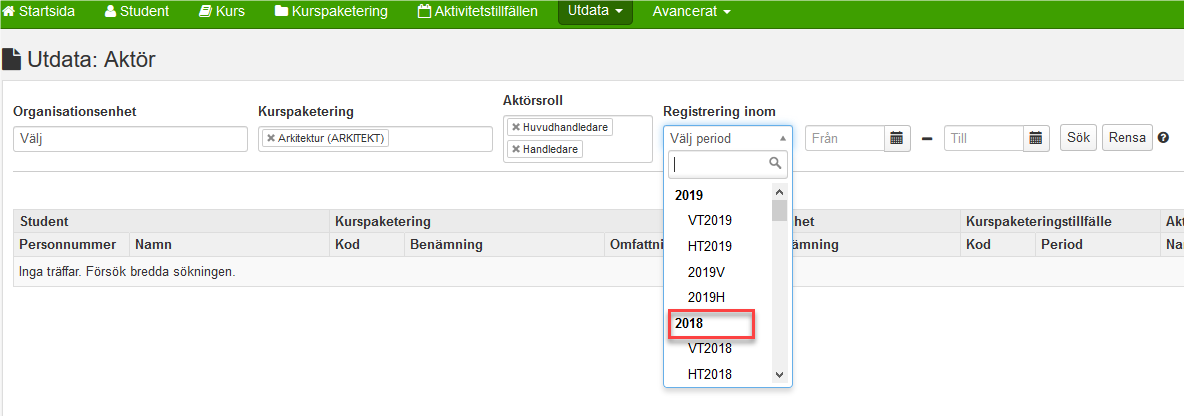 Välj 2018 i registrering inom