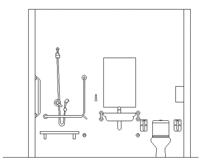 Drawing of bathroom