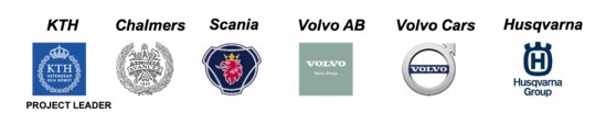 Partners: KTH, Scania, Chalmers, Volvo AB, Volvo Cars, Husqvarna