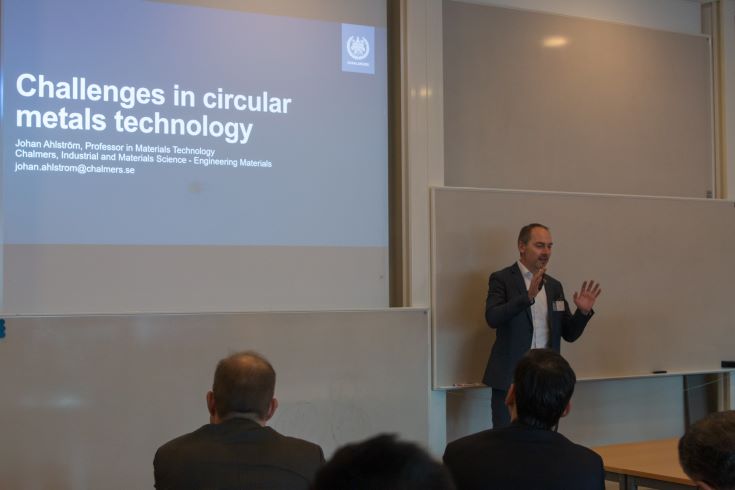 Johan Ahlström from Chalmers talking about the challenges circular metals technology