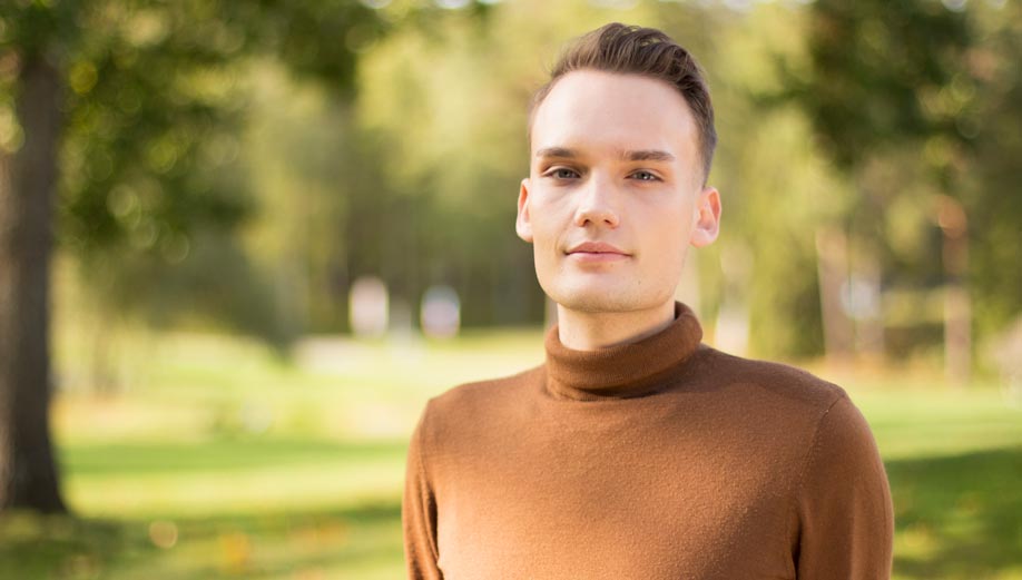 Oliver, student på Industriell teknik och hållbarhet 300 hp