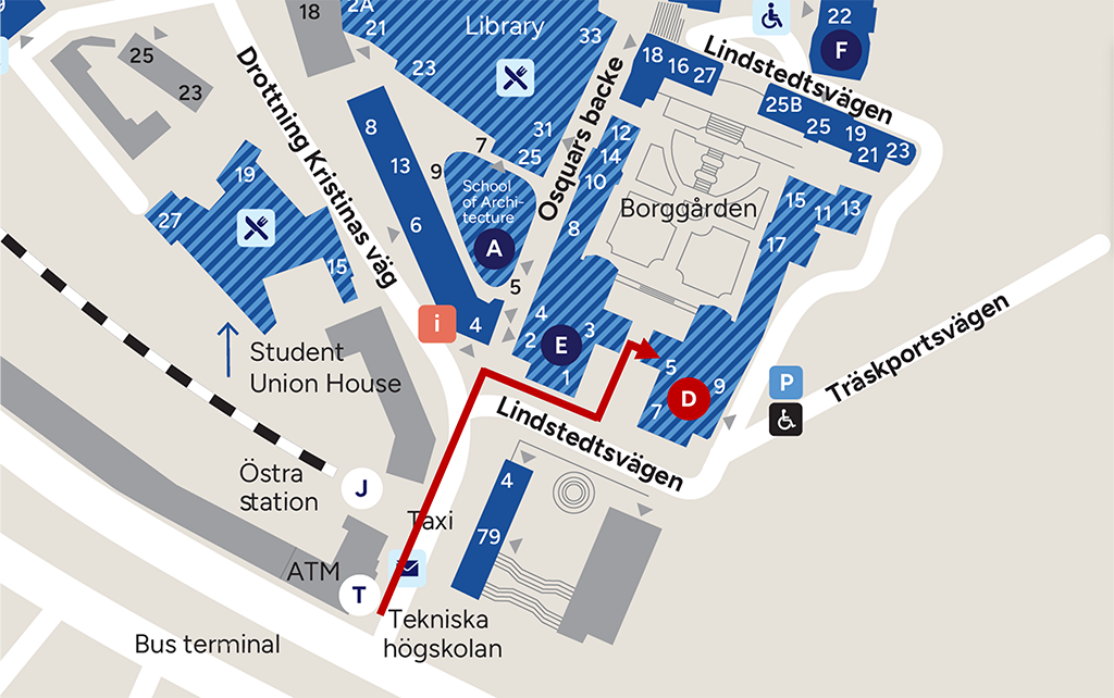 map of the KTH campus