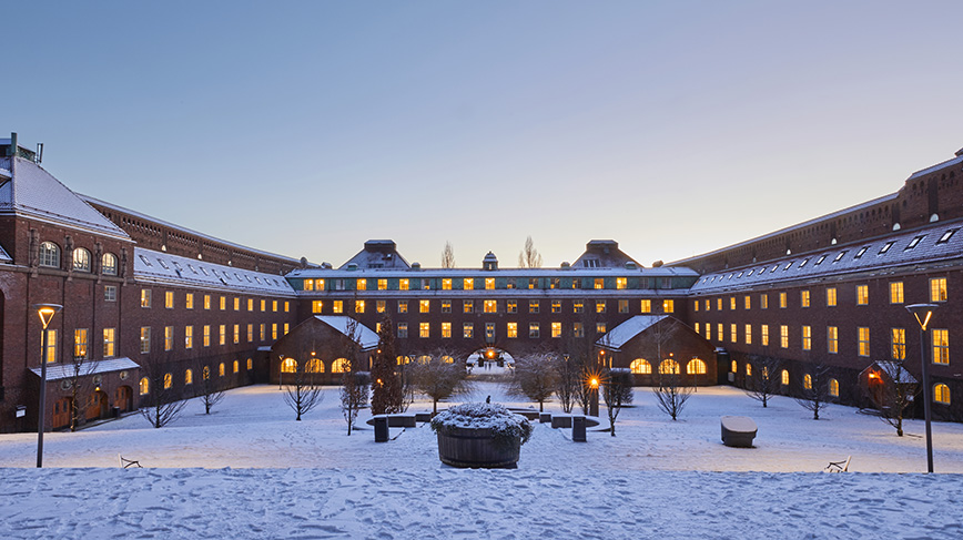 KTH Campus in snow.