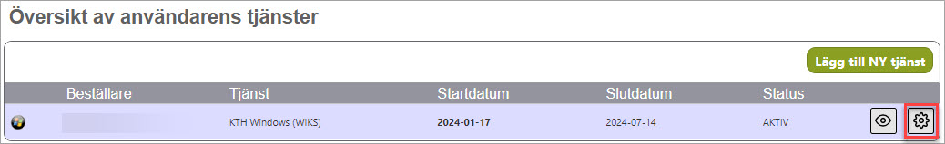 Översikt av användaren tjänster