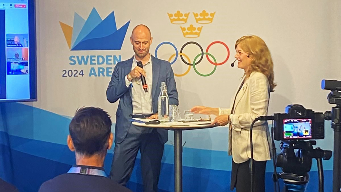 Intervju hos Sweden Arena i Paris under OS.