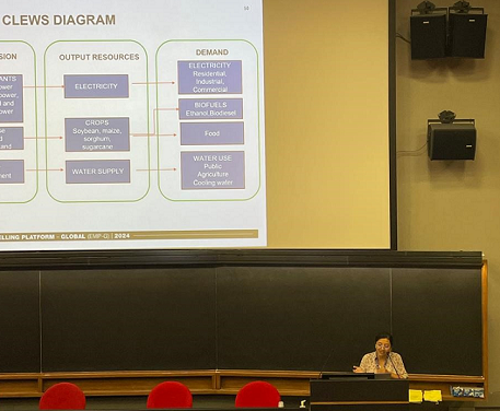 Alizon Trinity Huallpara Lliully presenting her CLEWs model