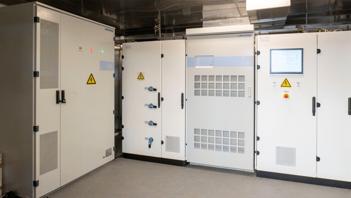 Picture of battery storage in the Einar Mattsson property at KTH Live-in Lab.