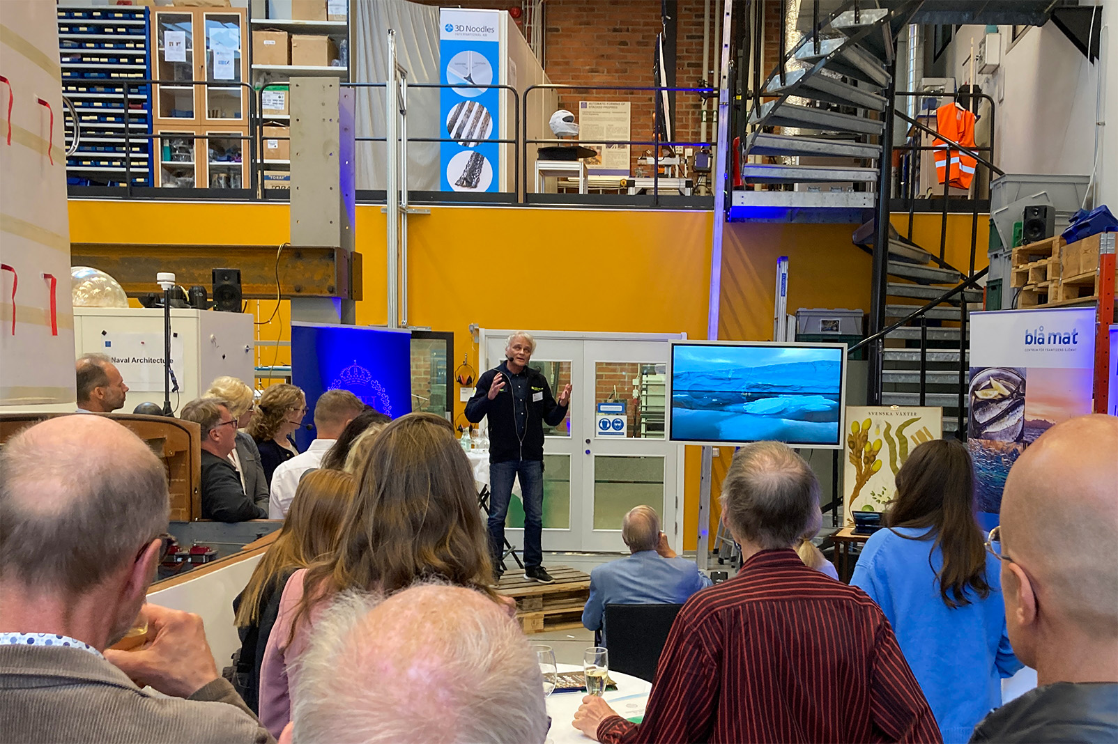 a man presenting in a workshop environment