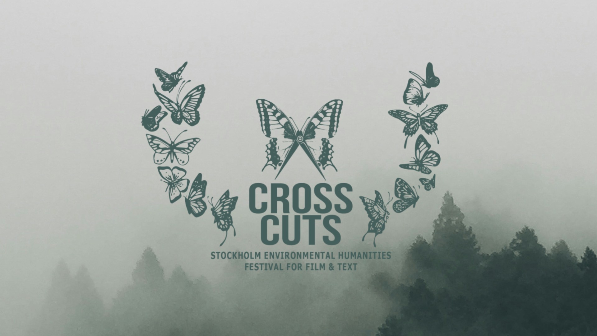 Crosscuts logo on forest image