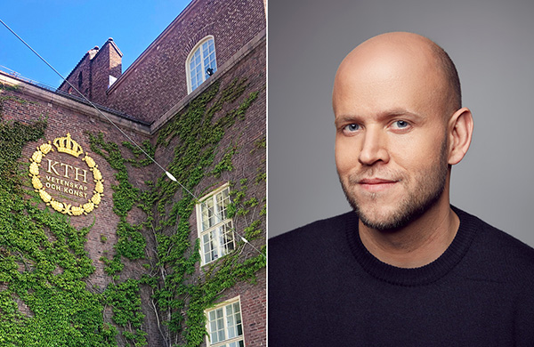 KTH-logo & Daniel Ek