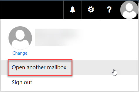 "Open another mailbox" marked.