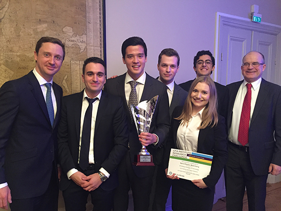 KTH won the Swedish final of the CFA Investment Research Challenge 2016 ...
